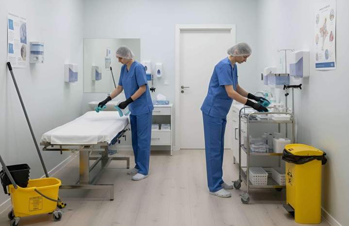 Désinfection rigoureuse pour cabinets médicaux et laboratoires